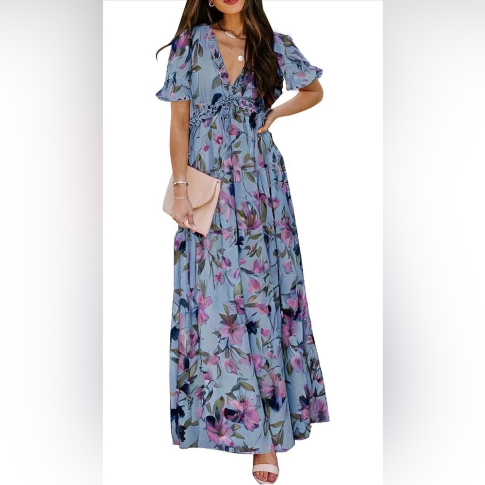 Women’s Floral Printed Maxi Dress